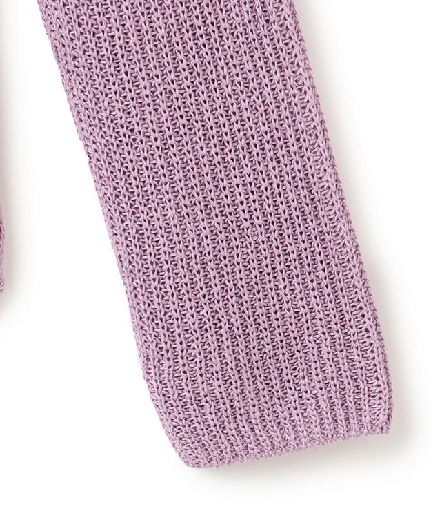 ICB 【洗える】 ペーパーブレンドシャインニット プルオーバー グレープ系