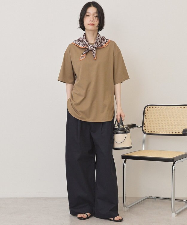 AMERICAN HOLIC 裾ラウンドＴシャツ Mocha