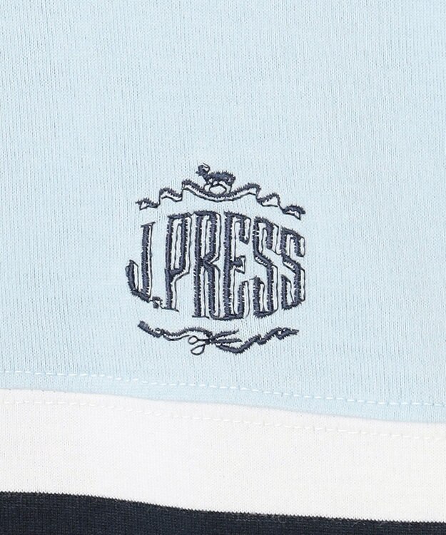 J.PRESS KIDS 【140-170cm】ボーダーミックス カットソー サックスブルー系