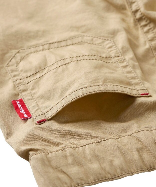 MIKI HOUSE HOT BISCUITS 【80-120cm】 ワッペン 6分丈 ハーフパンツ ベージュ