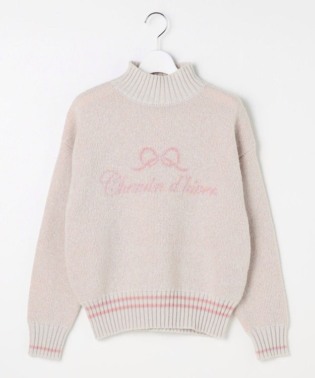 Feroux レタードハイネック プルオーバー アイボリー系