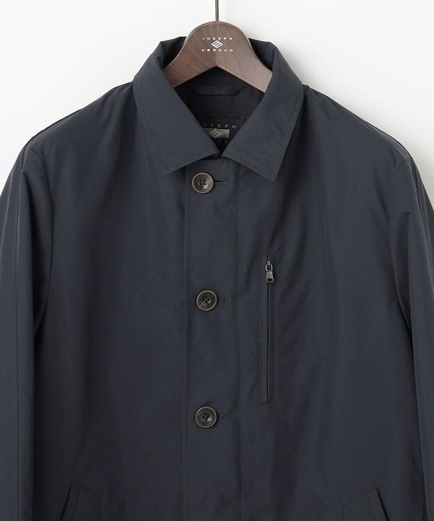 JOSEPH ABBOUD 【フード脱着仕様/JAPANファブリック/ECO撥水】ステンカラー コート ネイビー系