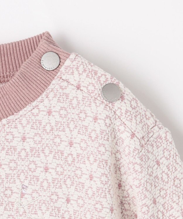 組曲 KIDS 【110-140㎝】 フロストフラワージャガード ワンピース ラベンダー