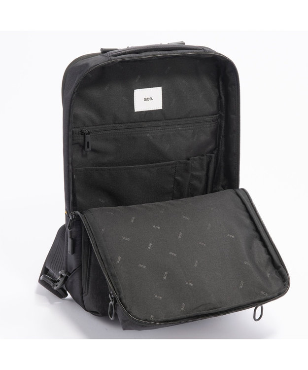 ACE BAGS & LUGGAGE ace. ハンスリーSDH ショルダーバッグ ボディバッグ B5ファイル 杢調生地  67793 ブラック