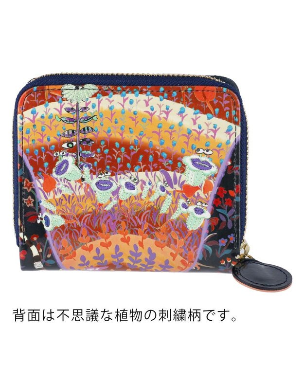 tsumori chisato CARRY ガーデンゴルフクラブ ラウンドファスナー 2つ折り財布 ブラック