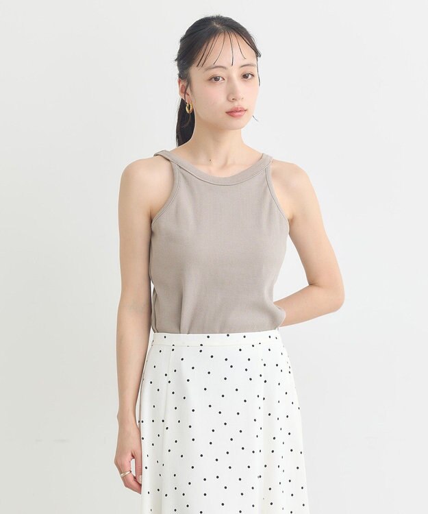 earth music&ecology アメスリテレコタンクトップ Mocha