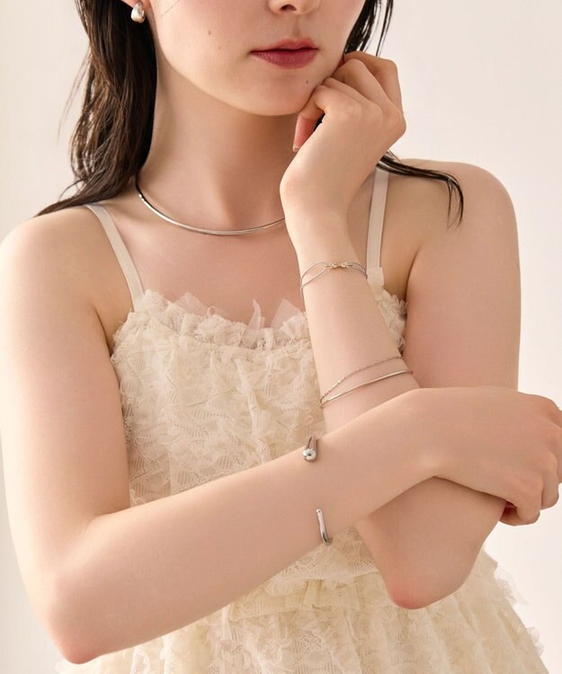 Phoebe 〈金属アレルギー対応〉リッチフローバングル　シルバー/ニッケルフリー シルバー
