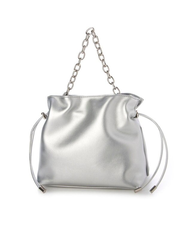 UNBILLION カシュカシュ cachecache / スクエア巾着2wayショルダー シルバー