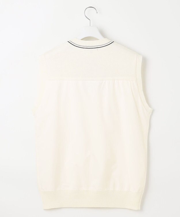 23区GOLF 【MEN】【ウォッシャブル】コットンブレンドニットベスト ホワイト系