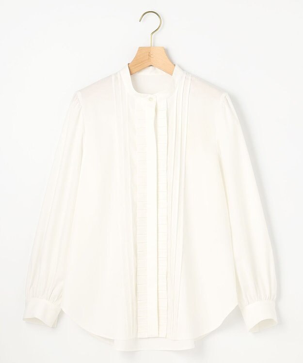 組曲 コットンタッチシャーティング ブラウス アイボリー系