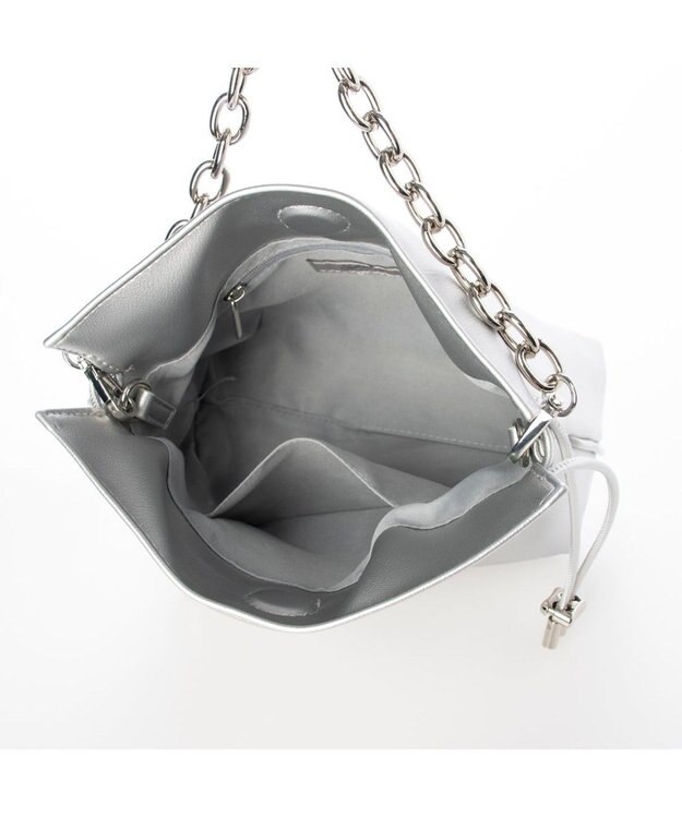 UNBILLION カシュカシュ cachecache / スクエア巾着2wayショルダー シルバー