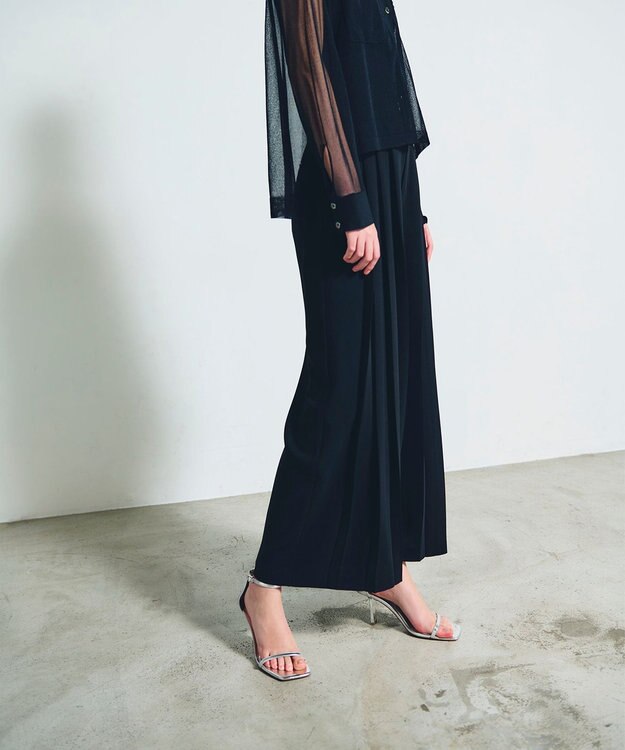 GRACE CONTINENTAL トリアセプリーツパンツ ブラック