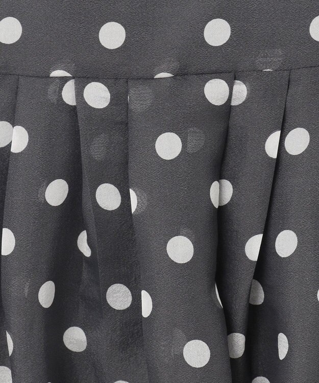 GRACE CONTINENTAL シアードットプリントブラウス ブラック