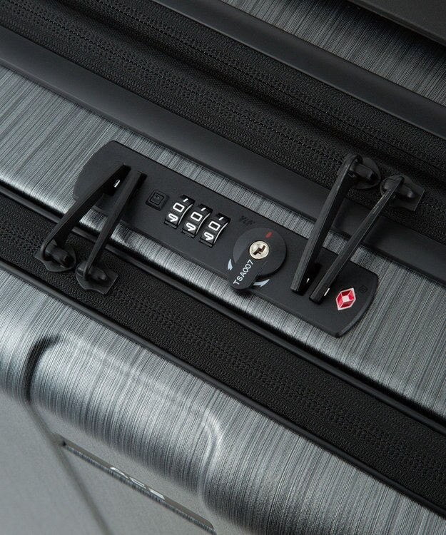 ACE BAGS & LUGGAGE ACE フォールズ スーツケー  4~5泊目安 フロントポケット・キャスターストッパー機能付き 06906 エース ガンメタリックヘアライン