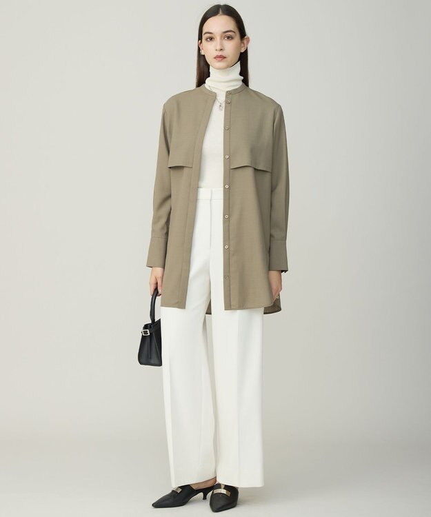 ICB L 【新色追加】エクストラファインメリノリブ タートルネックプルオーバー オフホワイト系