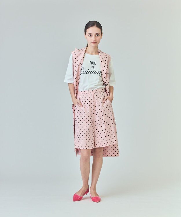 GRACE CONTINENTAL ドットハーフパンツ ピンク