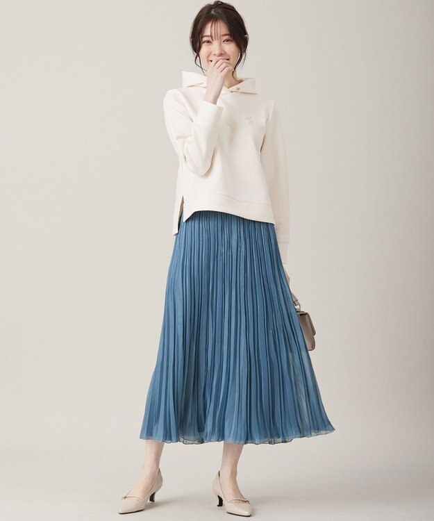 ANY SIS 【洗える】オーロラプリーツ スカート ブルー