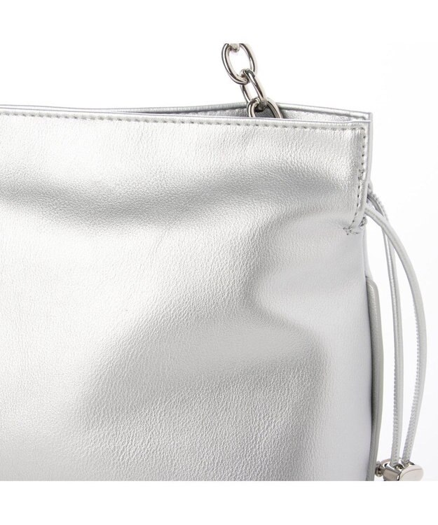 UNBILLION カシュカシュ cachecache / スクエア巾着2wayショルダー シルバー