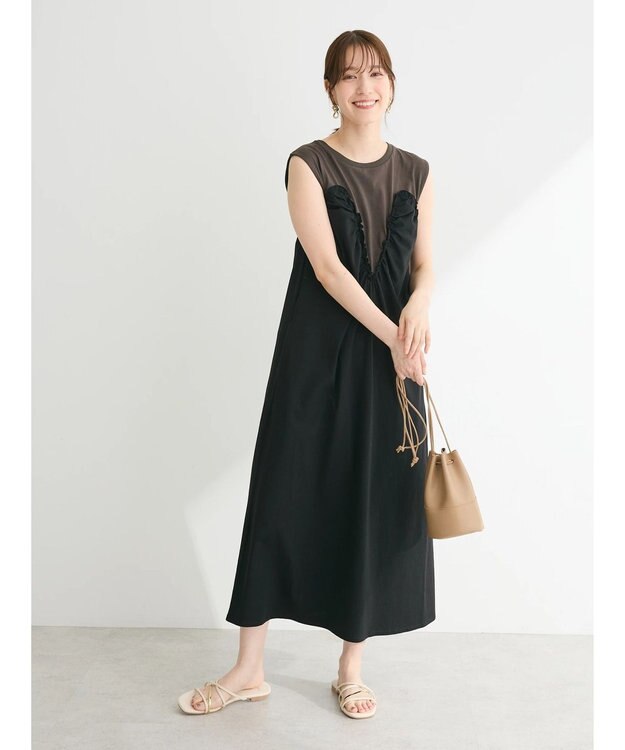 Green Parks ・ＳＵＧＡＲ　ＳＰＯＯＮ　【ＣＯＯＬ】ドッキングワンピ Charcoal Gray