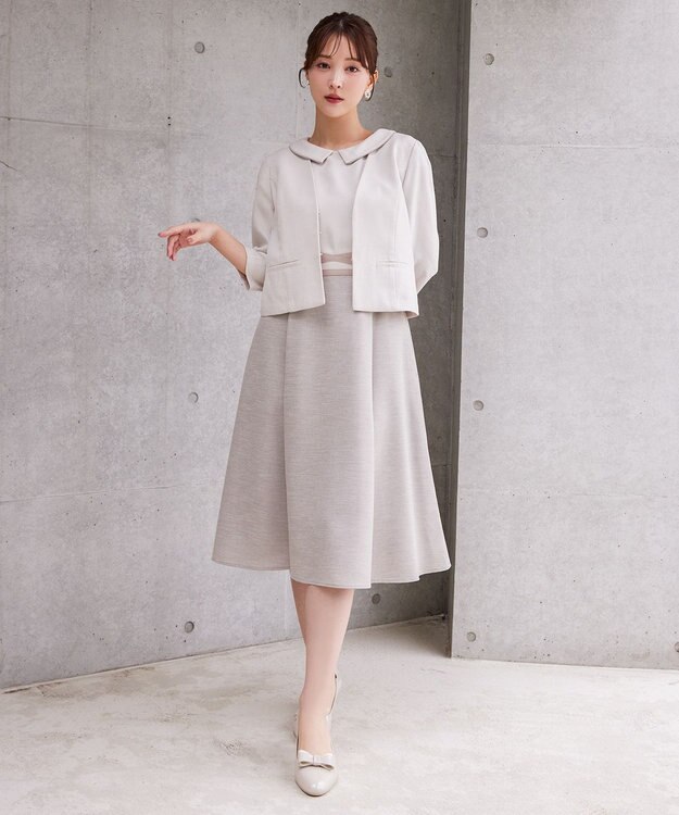 TOCCA 【洗える】BRIGHT LUMINOUS ドレス ベージュ系