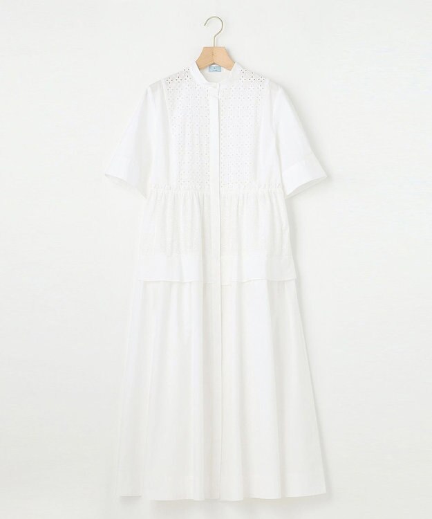 組曲 S エンブロイダリーレース シャーティング ワンピース アイボリー系