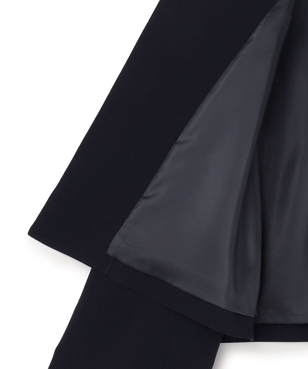 23区 【APPLAUDIR】クリアジョーゼット コンパクトタックジャケット ネイビー系