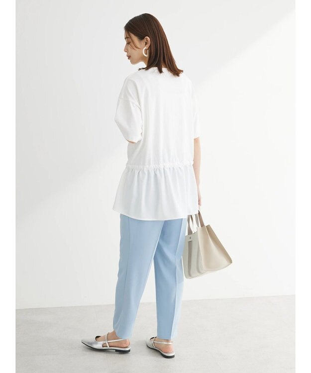 Green Parks ドロスト切替えドッキングカットプルオーバー Off White