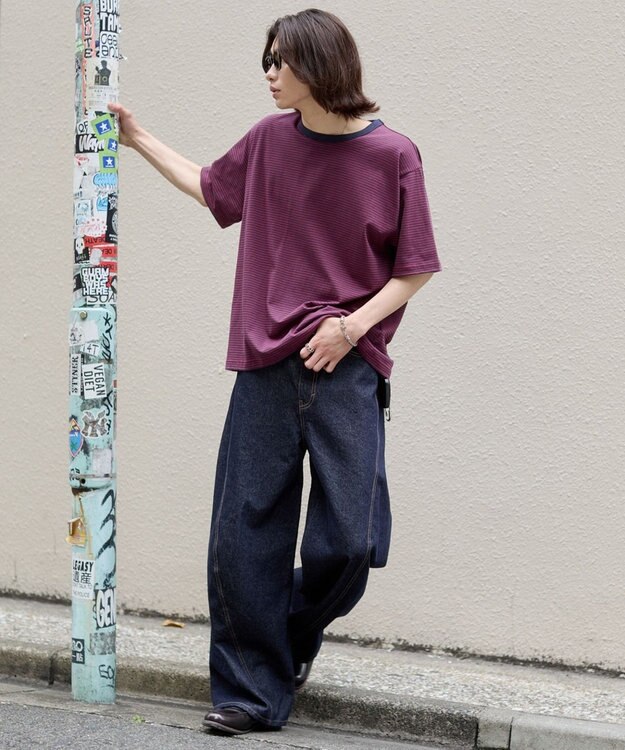 WEGO 【ユニセックス着用ITEM】ボーダーリンガーT（SS） レッドボーダー