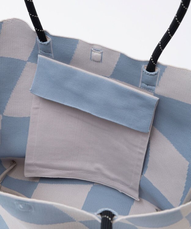 TRICOTE 【軽くて丈夫】FLOW ブロックチェック バッグ 31L.BLUE