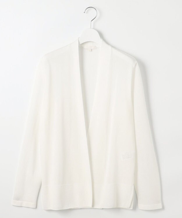 自由区 【接触冷感・UVケア・洗える】ファンクショナル カーディガン オフホワイト