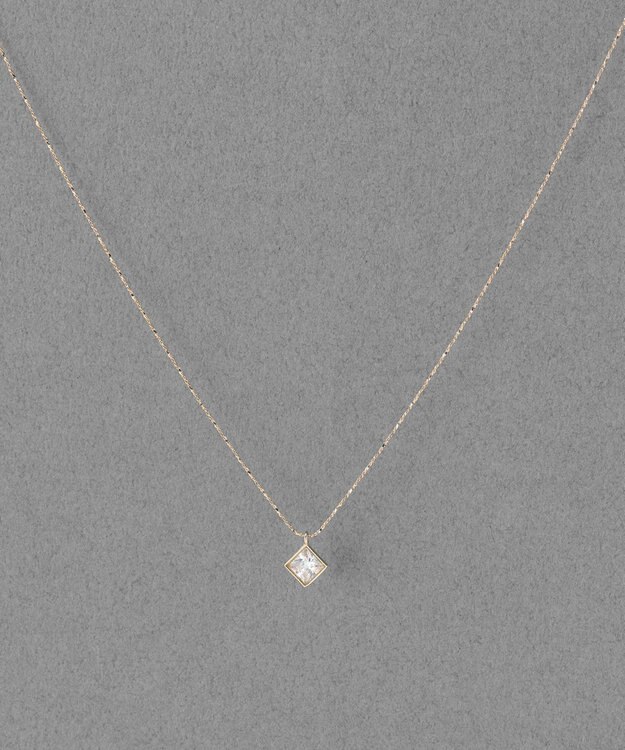 Phoebe 【金属アレルギー対応】グリマースクエアビジューネックレス/ニッケルフリー ゴールド ゴールド