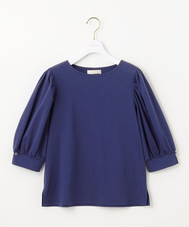 ANY SIS 【接触冷感】美人 ボリュームスリーブ カットソー ダークブルー