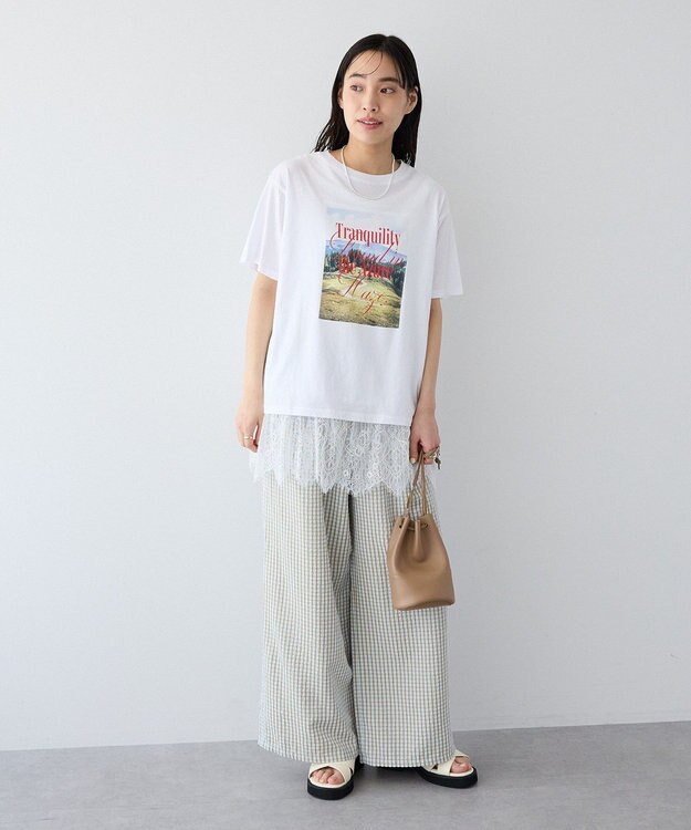 CRAFT STANDARD BOUTIQUE サッカーチェックイージーパンツ Light Blue
