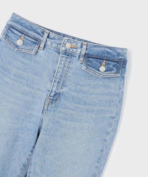 GRACE CONTINENTAL フレアデニムパンツ サックス