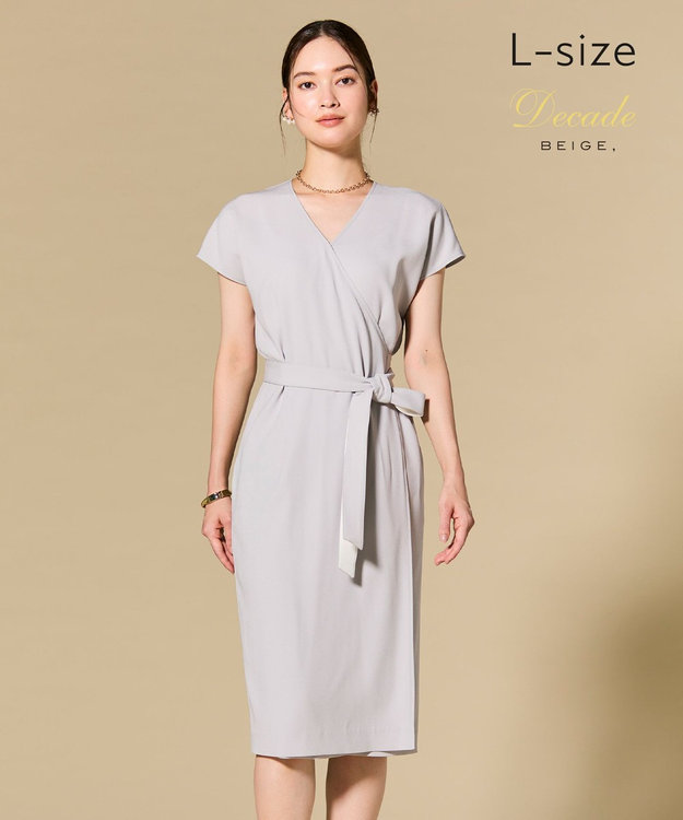 BEIGE， 【Lsize・セットアップ対応】CINDY / ラップドレス L.Gray