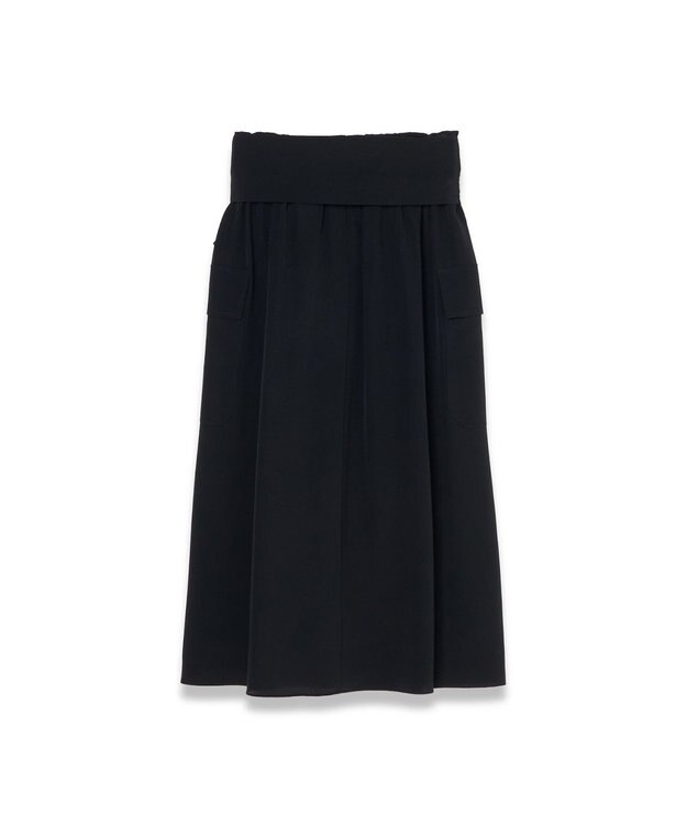 JOSEPH クレープドソワ　スカート Black