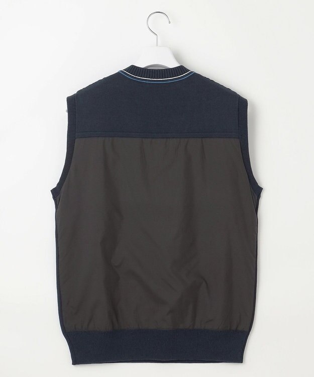 23区GOLF 【MEN】【ウォッシャブル】コットンブレンドニットベスト ネイビー系