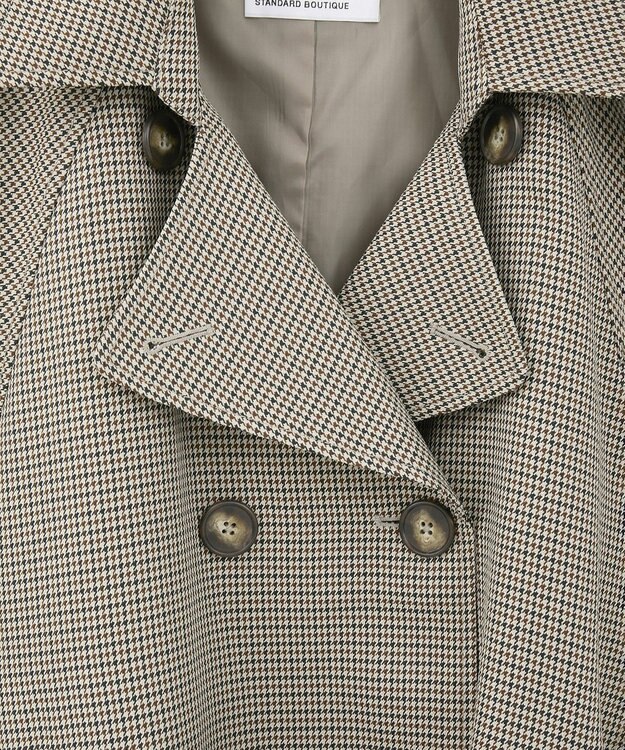 CRAFT STANDARD BOUTIQUE オーバサイズショートトレンチコート ガンクラブチェック