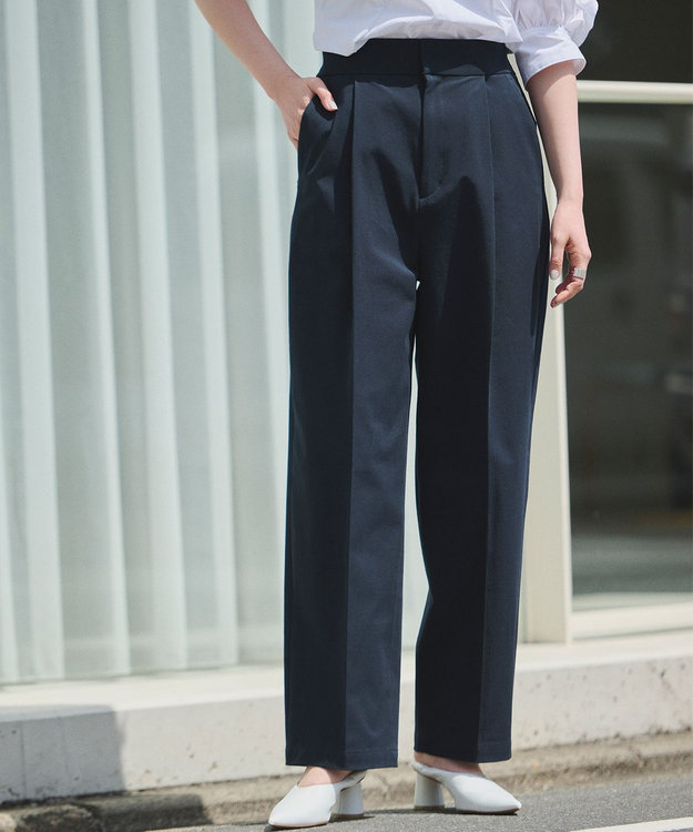 #Newans 素材が変わり新登場！ウエスト調整可ワイドチノパンツ ネイビー系