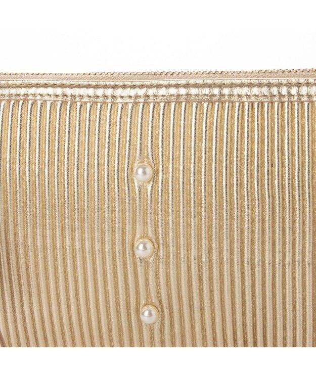 UNBILLION ペルケ perche / シーププリーツパール付き2wayショルダー ゴールド