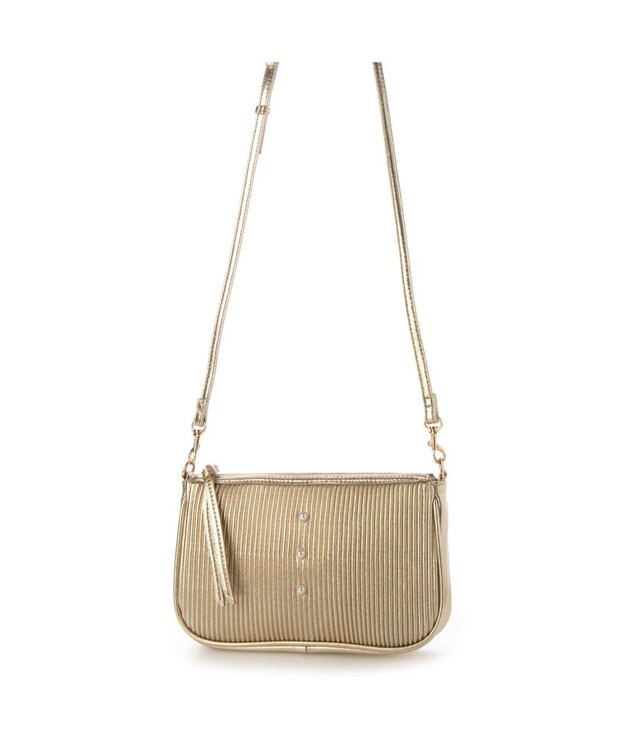 UNBILLION ペルケ perche / シーププリーツパール付き2wayショルダー ゴールド