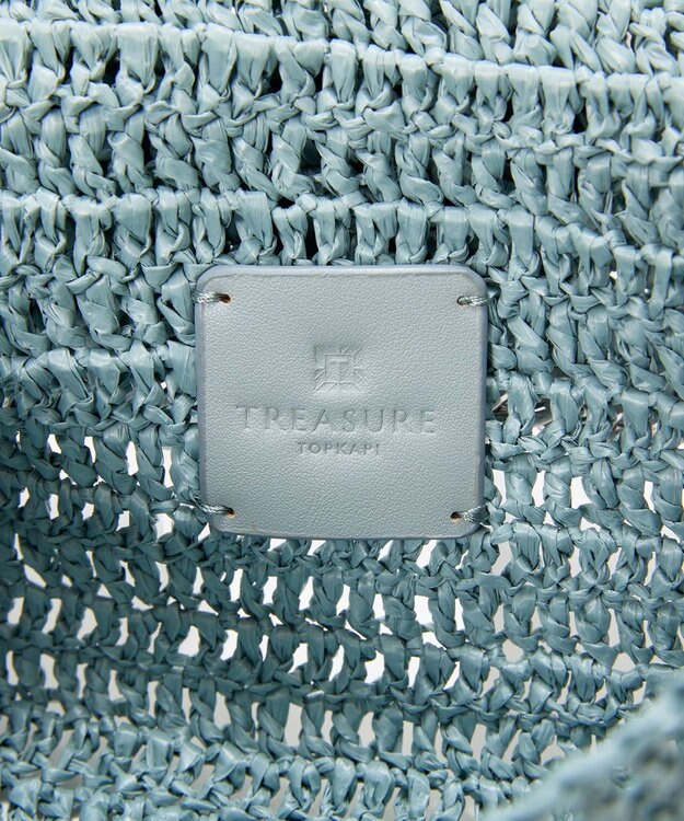 TOPKAPI 【TREASURE TOPKAPI】フラワーモチーフ チェーン ショルダーバッグ ブルーグレー