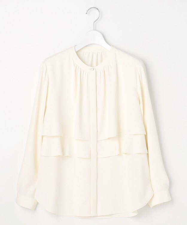 ANY SIS S ノーブルジョーゼット ブラウス アイボリー