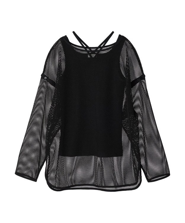 earth music&ecology ＳＥＴ２点メッシュプルオーバー＋タンクトップ Ivory