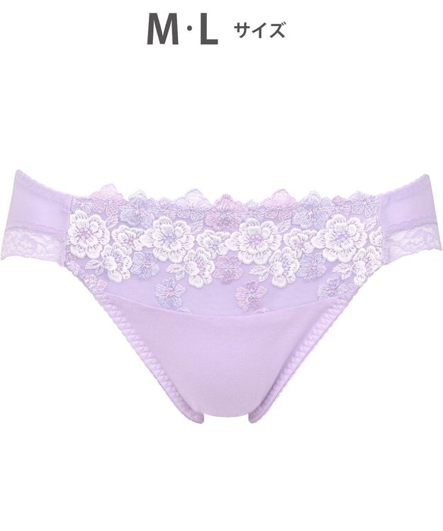 Wing ショーツ KB2060とペア 綿混素材（身生地部） やさしいはきごこち ナチュラルアップブラ はきこみ丈あさめ KF3360 ウイング／ワコール パープル