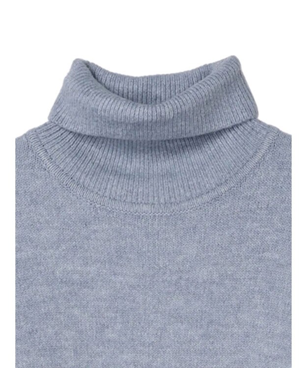 Green Parks タートルニットワンピース Sax