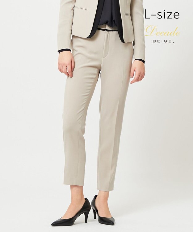 BEIGE， 【L-size】CINDY / クロップドパンツ Sand × Black