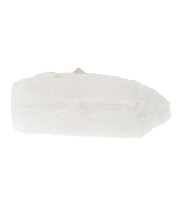 Maison de FLEUR パールリボンファーポーチ Off White