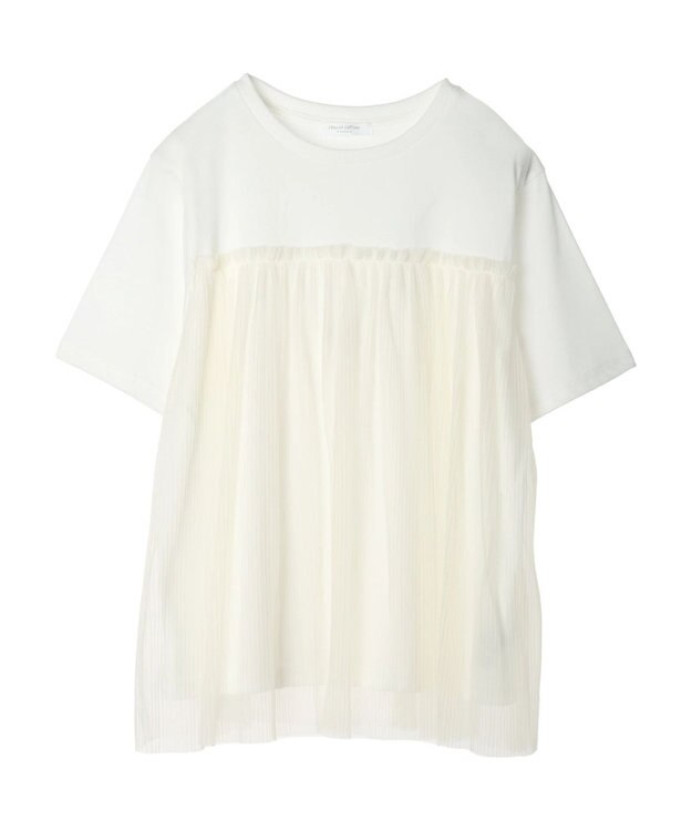 Green Parks プリーツチュールドッキングプルオーバー Off White