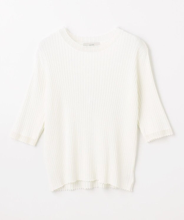 ANY L ポイントシアーリブニット オフ